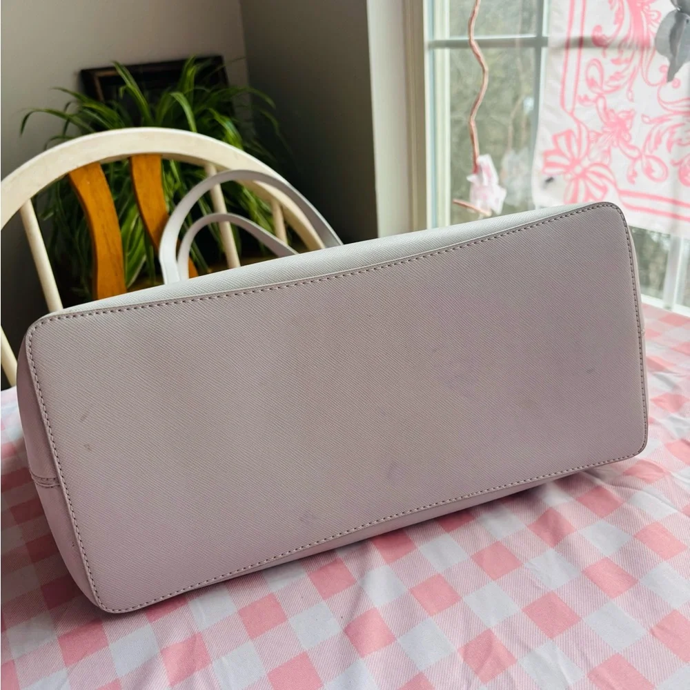 Kate Spade Silver Leather Shoulder Bag with Silver Glitter Trim